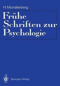 bokomslag Frhe Schriften zur Psychologie