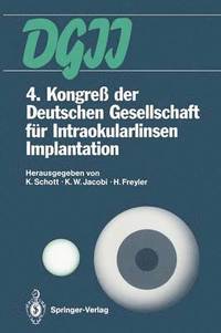 bokomslag 4. Kongre der Deutschen Gesellschaft fr Intraokularlinsen Implantation