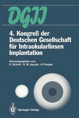 bokomslag 4. Kongreß der Deutschen Gesellschaft für Intraokularlinsen Implantation