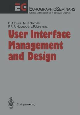 bokomslag User Interface Management and Design