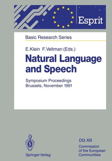 Ewan Klein, Frank Veltman - Natural Language and Speech, Häftad