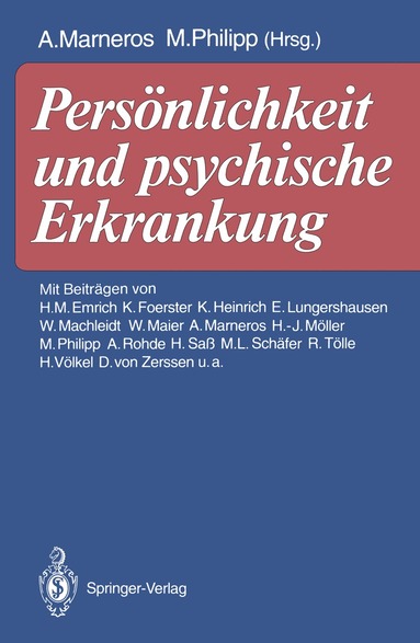 Andreas Marneros, Michael Philipp - Persönlichkeit und psychische Erkrankung, Häftad