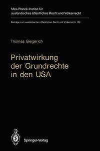 bokomslag Privatwirkung der Grundrechte in den USA