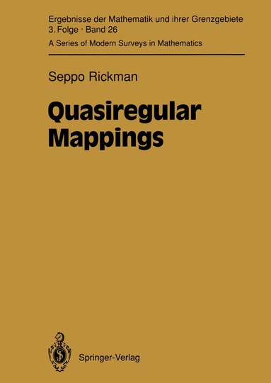 Seppo Rickman - Quasiregular Mappings, Häftad