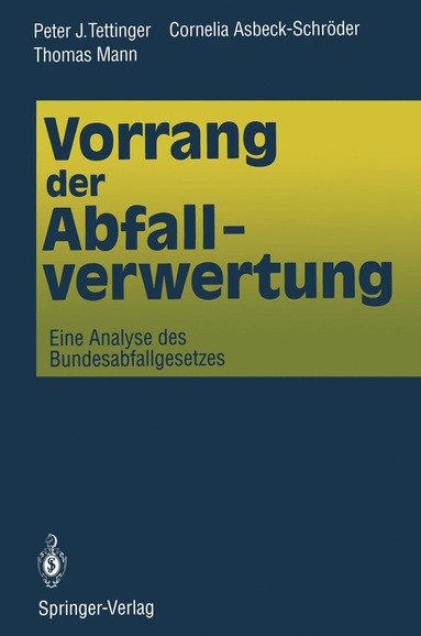 bokomslag Vorrang der Abfallverwertung