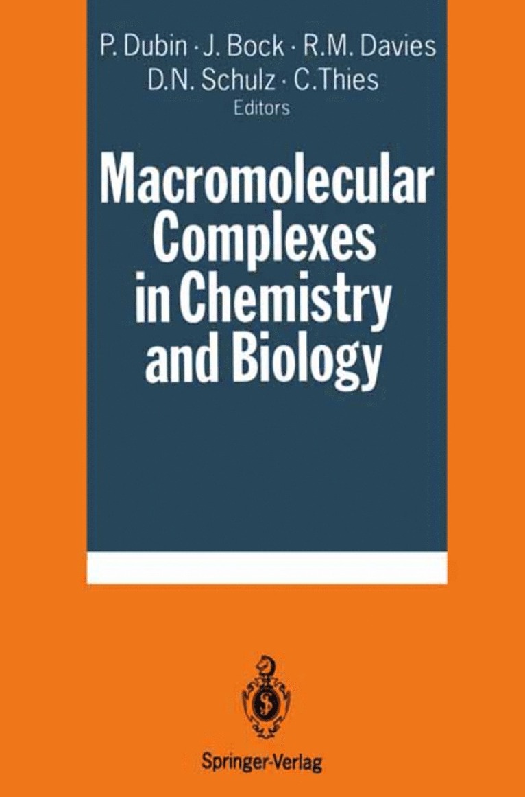 Paul Dubin, J. Bock, Richie Davis, Donald N. Schulz, Curt Thies - Macromolecular Complexes in Chemistry and Biology, Häftad