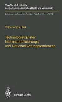 bokomslag Technologietransfer Internationalisierungs- und Nationalisierungstendenzen
