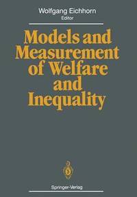 bokomslag Models and Measurement of Welfare and Inequality