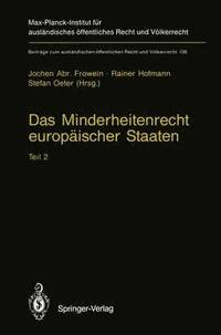 bokomslag Das Minderheitenrecht europischer Staaten