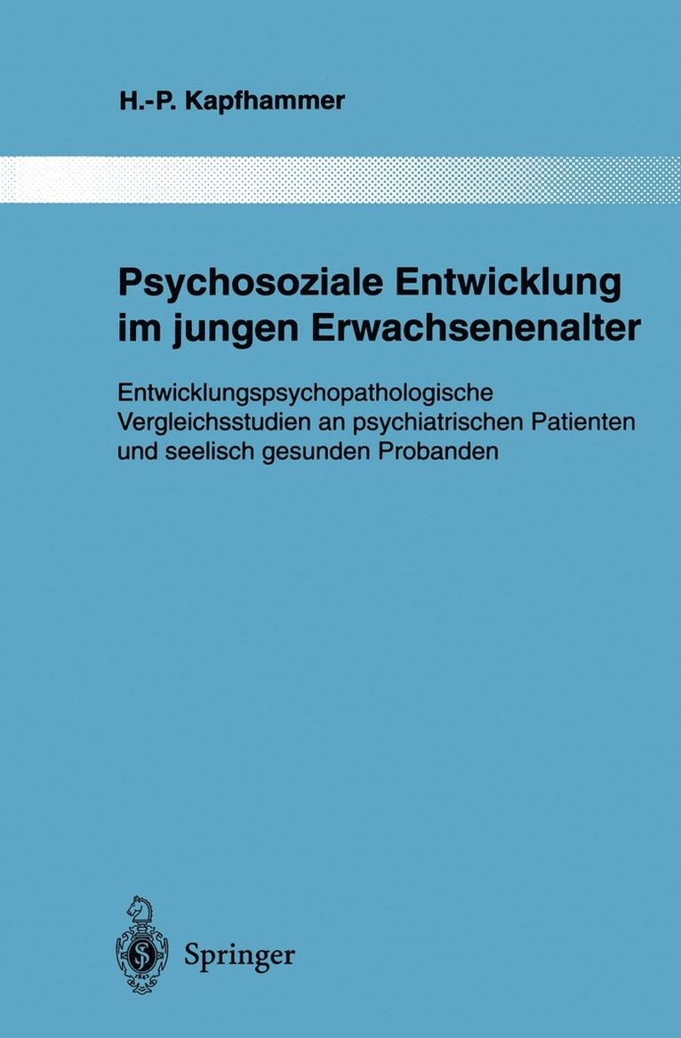 Hans-Peter Kapfhammer - Psychosoziale Entwicklung im jungen Erwachsenenalter, Häftad