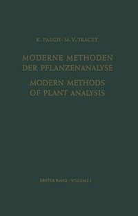 bokomslag Modern Methods of Plant Analysis/Moderne Methoden der Pflanzenanalyse