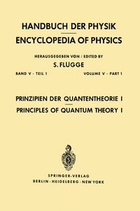 bokomslag Prinzipien der Quantentheorie I / Principles of Quantum Theory I