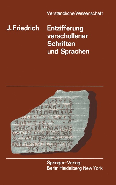 bokomslag Entzifferung Verschollener Schriften und Sprachen