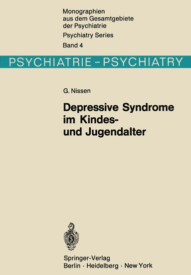 bokomslag Depressive Syndrome im Kindes- und Jugendalter