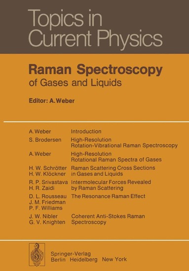 A. Weber - Raman Spectroscopy of Gases and Liquids, Häftad