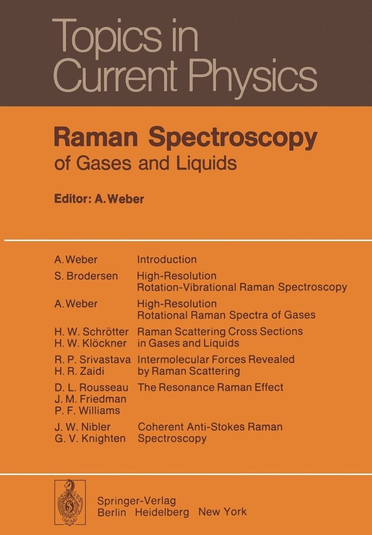 Raman Spectroscopy of Gases and Liquids 1