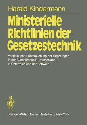 Ministerielle Richtlinien der Gesetzestechnik 1