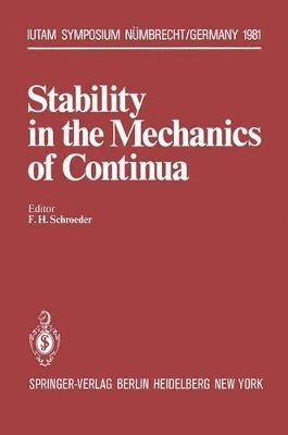 F.H. Schroeder, F. H. Schroeder - Stability in the Mechanics of Continua, Häftad