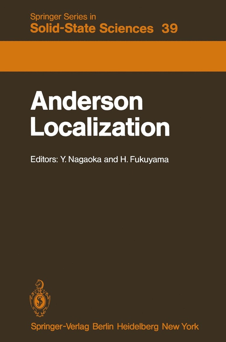 Y. Nagaoka, H. Fukuyama - Anderson Localization, Häftad