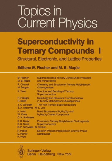 bokomslag Superconductivity in Ternary Compounds I