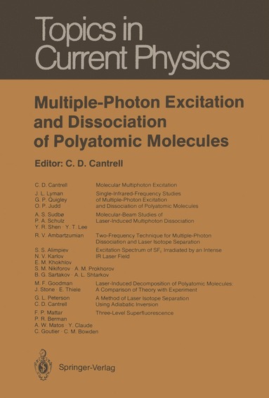 bokomslag Multiple-Photon Excitation and Dissociation of Polyatomic Molecules