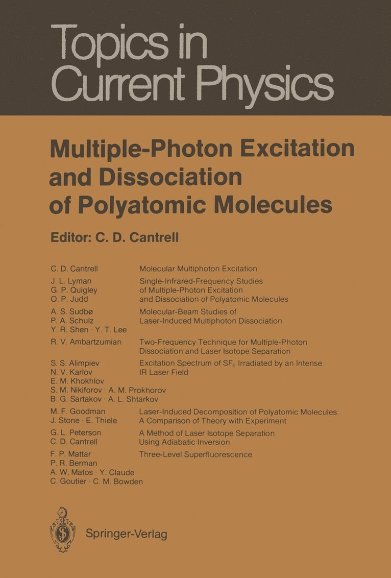 Multiple-Photon Excitation and Dissociation of Polyatomic Molecules 1