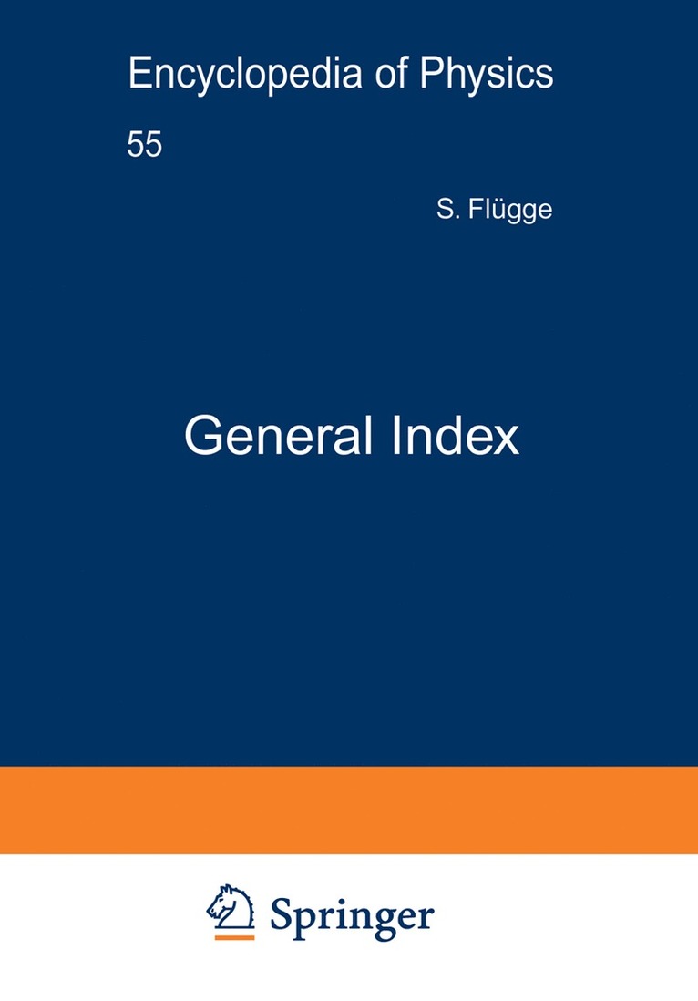 General Index / Generalregister 1