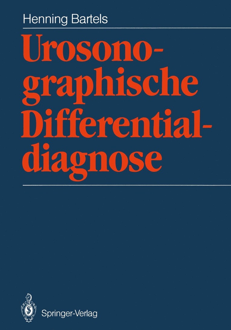H. Bartels - Urosonographische Differentialdiagnose, Häftad