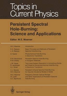 Persistent Spectral Hole-Burning: Science and Applications 1