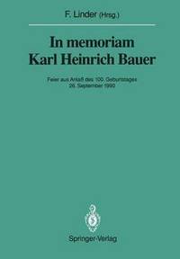 bokomslag In memoriam Karl Heinrich Bauer