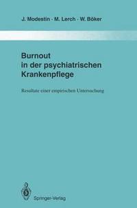 bokomslag Burnout in der psychiatrischen Krankenpflege