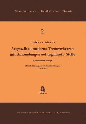 bokomslag Ausgewhlte Moderne Trennverfahren mit Anwendungen auf Organische Stoffe