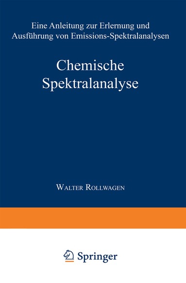 Wolfgang Seith - Chemische Spektralanalyse, Häftad