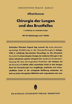 Chirurgie der Lungen und des Brustfelles 1