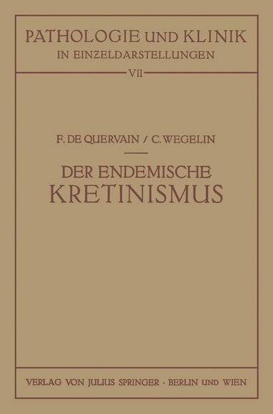 bokomslag Der Endemische Kretinismus