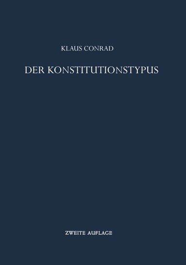 Klaus Conrad - Der Konstitutionstypus, Häftad