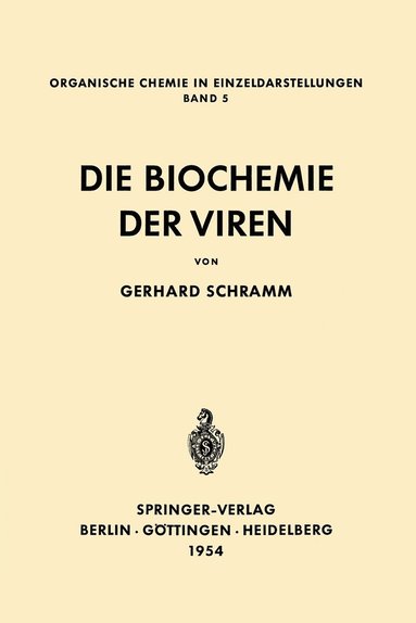 bokomslag Die Biochemie der Viren