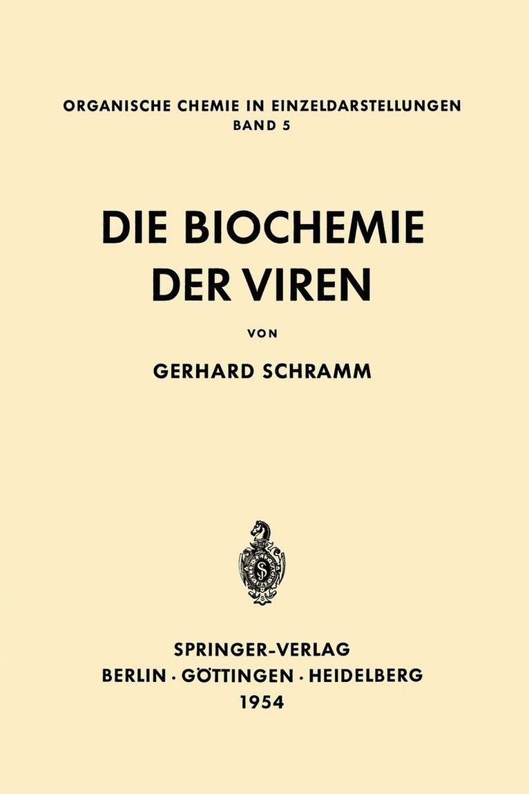 Die Biochemie der Viren 1