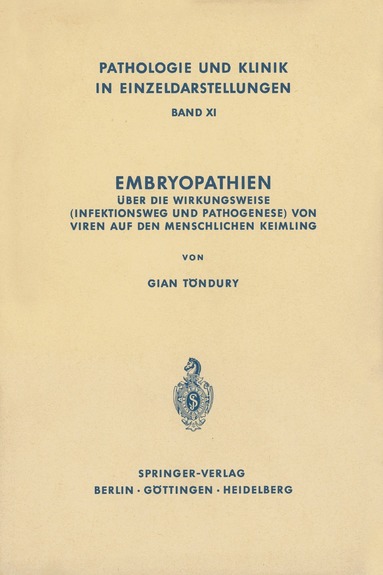 G. Töndury - Embryopathien, Häftad