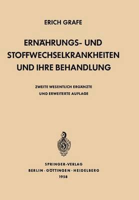 bokomslag Ernährungs- und Stoffwechselkrankheiten und ihre Behandlung