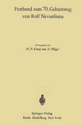 Hans P. Künzi, Albert Pfluger - Festband zum 70. Geburtstag von Rolf Nevanlinna, Häftad
