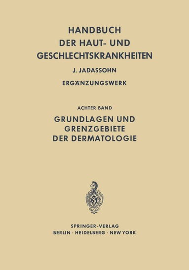 bokomslag Grundlagen und Grenzgebiete der Dermatologie