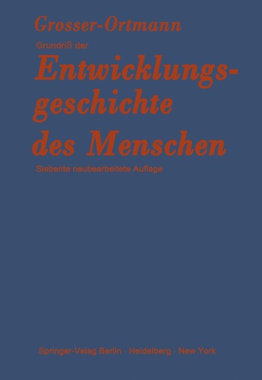 bokomslag Grundri der Entwicklungsgeschichte des Menschen