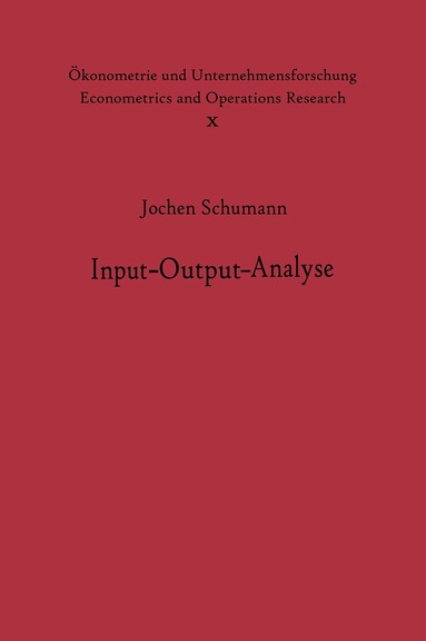 J. Schumann - Input-Output-Analyse, Häftad