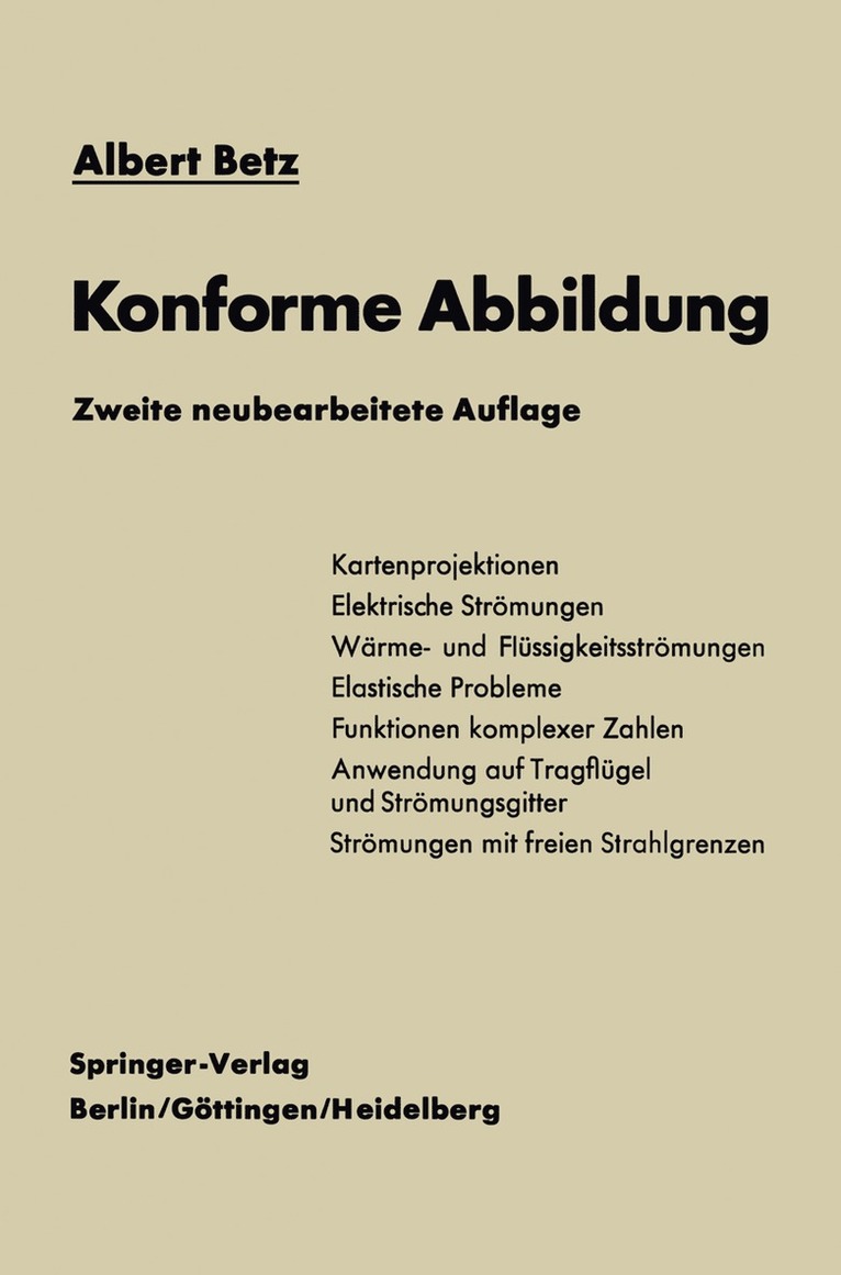 Albert Betz - Konforme Abbildung, Häftad
