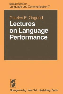 Lectures on Language Performance 1