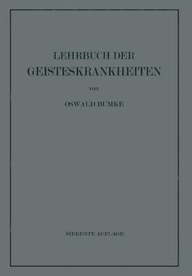 bokomslag Lehrbuch der Geisteskrankheiten