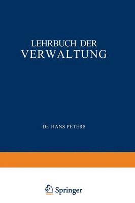 Lehrbuch der Verwaltung 1