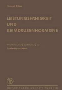 bokomslag Leistungsfhigkeit und Keimdrsenhormone