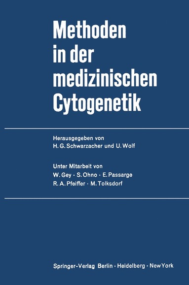 bokomslag Methoden in der medizinischen Cytogenetik